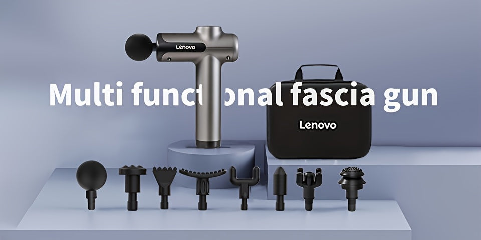 Pistola de Massagem Inteligente Quiet Strike, 8 Cabeças, Recarregável via USB, Design Ergonómico para Cintura, Pernas e Ancas, Presente Ideal para o Dia do Pai, Massajador Muscular, Acabamento Metálico Elegante, Corpo em Plástico Resistente