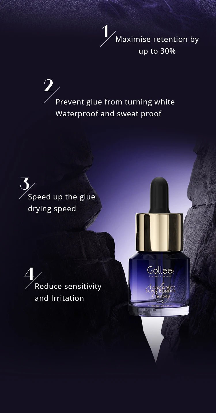 Cola Gollee All Season para Extensão de Pestanas 0,5s, Secagem Rápida, Cola Forte em Bastão, Pestanas Postiças com Duração de 6 a 8 Semanas, Adesivo à Prova de Água para Maquilhagem