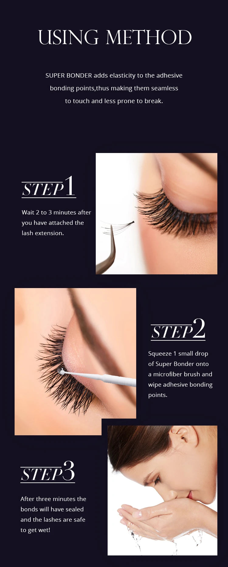 Cola Gollee All Season para Extensão de Pestanas 0,5s, Secagem Rápida, Cola Forte em Bastão, Pestanas Postiças com Duração de 6 a 8 Semanas, Adesivo à Prova de Água para Maquilhagem