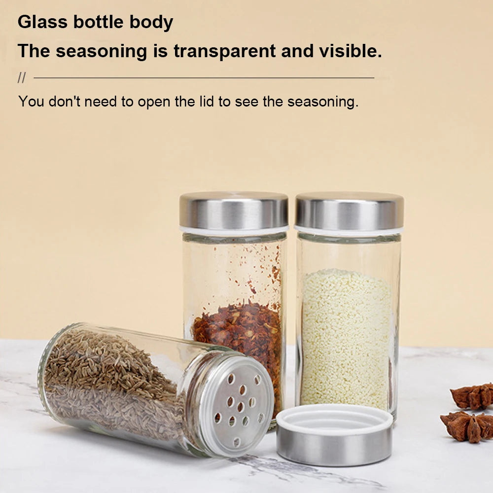 Torre rotativa de 5 Camadas para Temperos com Frascos Redondos em Aço Inoxidável