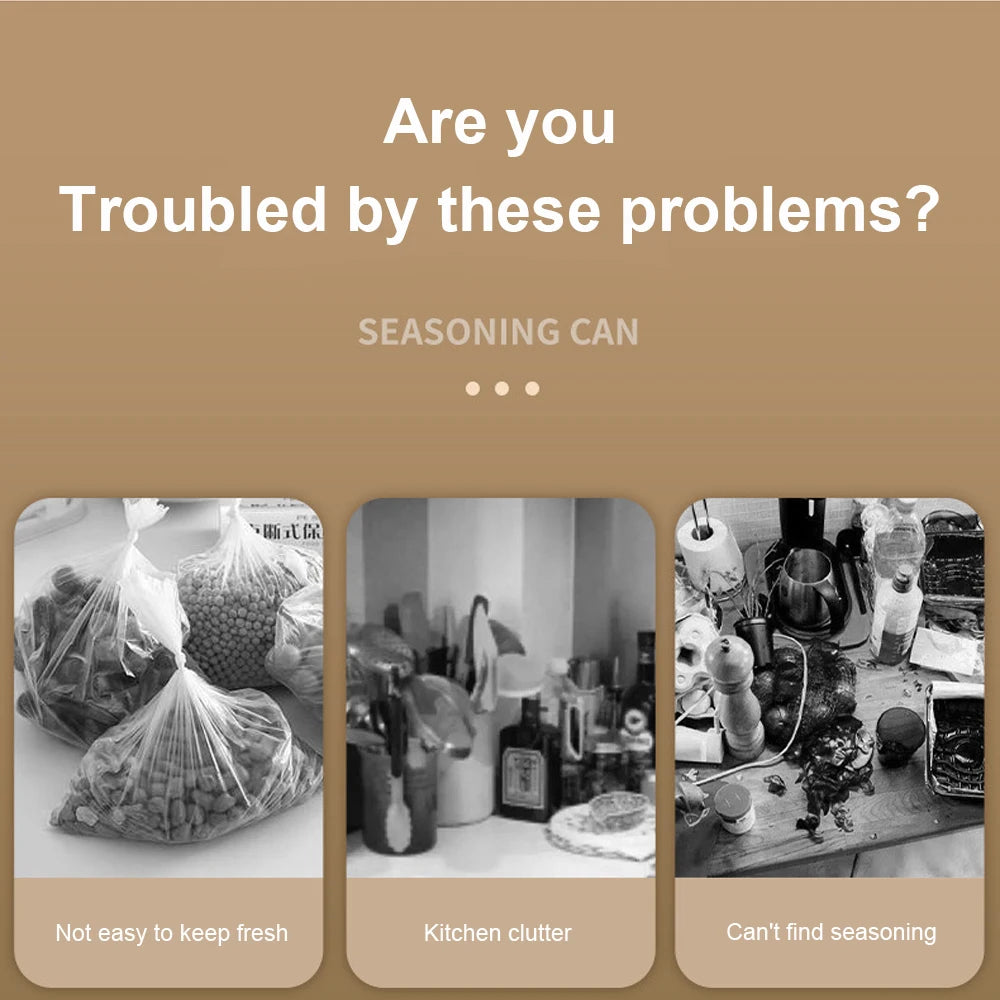 Torre rotativa de 5 Camadas para Temperos com Frascos Redondos em Aço Inoxidável