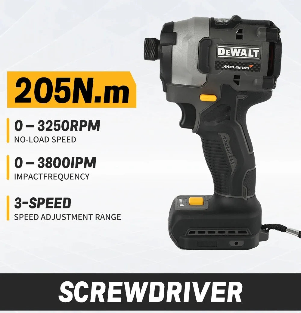 Aparafusadora de Impacto Elétrico Sem Escova DeWalt DCF850M com Velocidade Ajustável