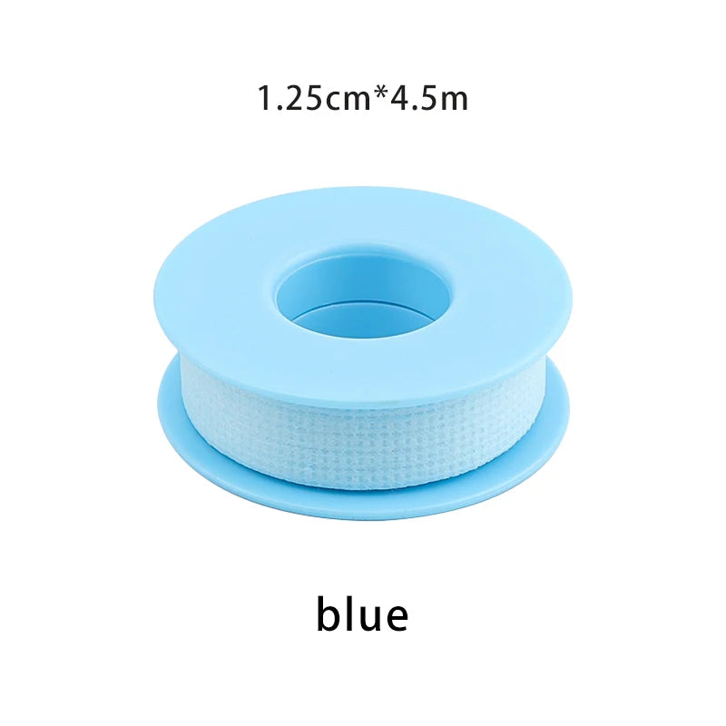 1 unidade de fita adesiva de silicone microporosa não tecida para pestanas, respirável, sensível e resistente, para aplicação debaixo dos olhos, ideal para extensão de pestanas e maquilhagem.