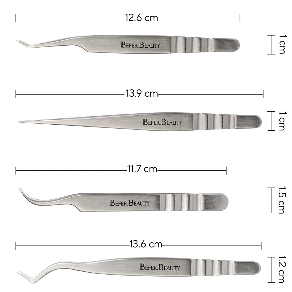 Pinça antiestática para extensão de pestanas profissional de alta precisão para volume em aço inoxidável antiderrapante ideal para extenção