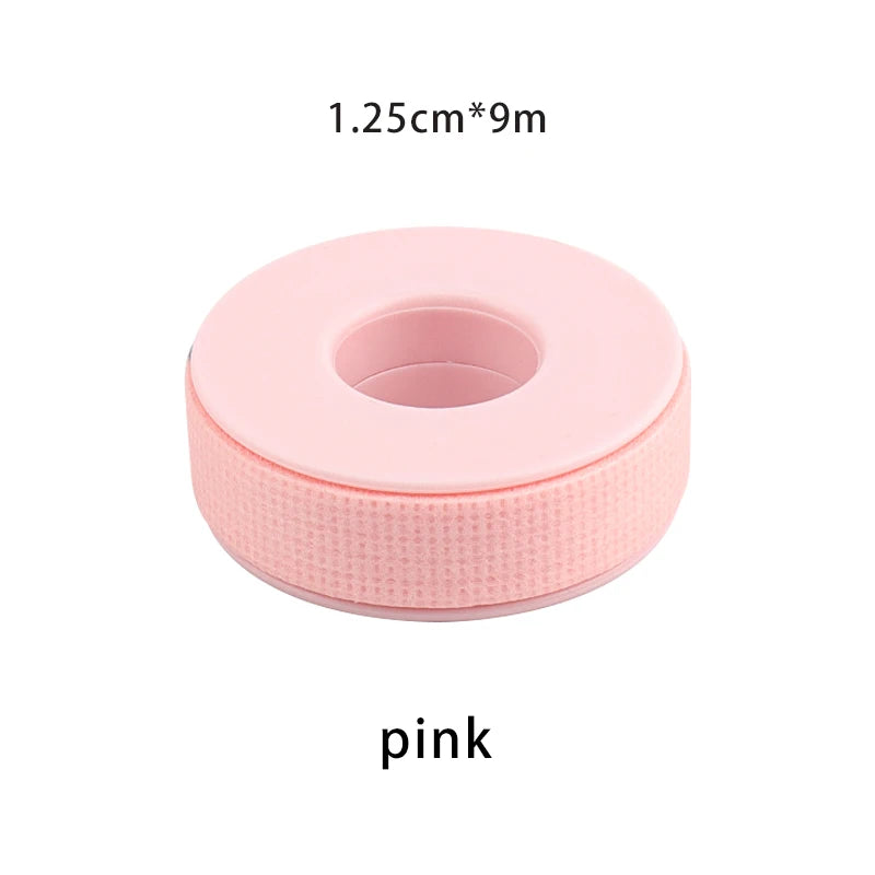 1 unidade de fita adesiva de silicone microporosa não tecida para pestanas, respirável, sensível e resistente, para aplicação debaixo dos olhos, ideal para extensão de pestanas e maquilhagem.