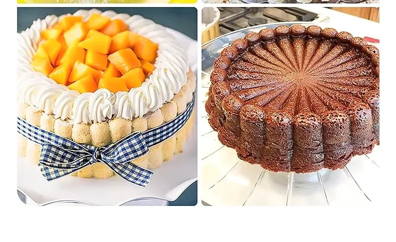 Molde de bolo de silicone multifuncional, reutilizável, antiaderente, redondo, para assar sobremesas e mousse, acessório de cozinha