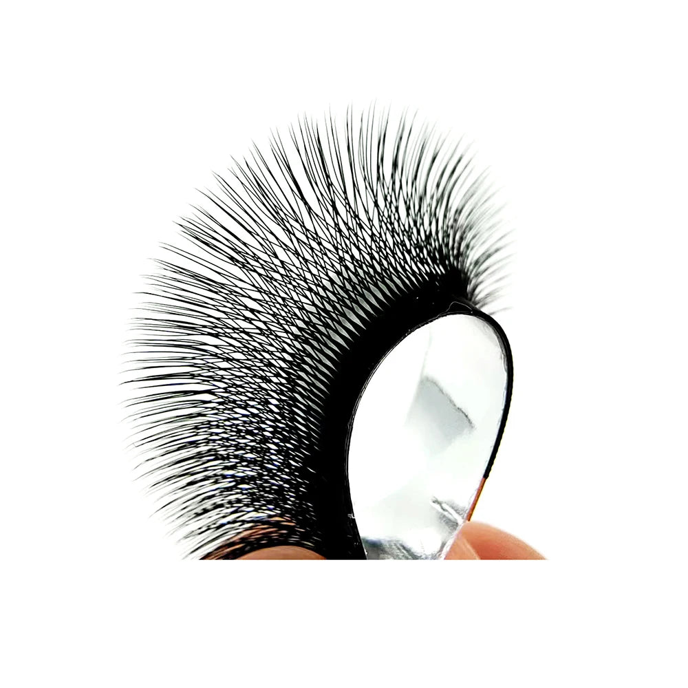 Extensões de pestanas postiças TBestt Matte Black 5D em formato W, volume pré-fabricado, efeito natural.