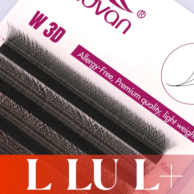 FADVAN L/ L+/LU (M) Curvatura YY 3D 4D 5D 6D Fox Lashes Formato W Extensão de Pestanas