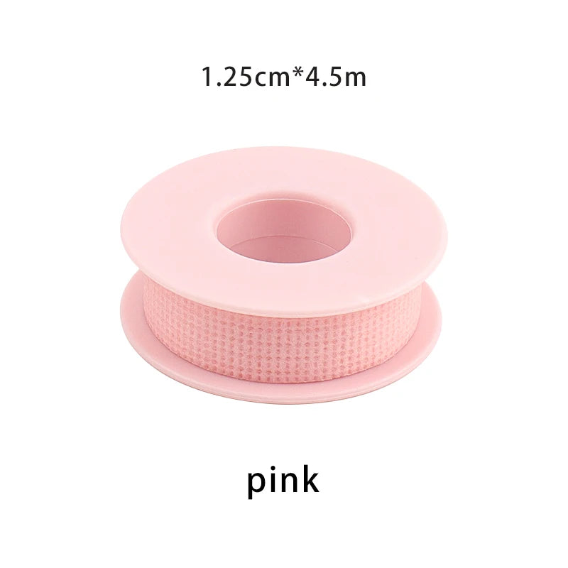 1 unidade de fita adesiva de silicone microporosa não tecida para pestanas, respirável, sensível e resistente, para aplicação debaixo dos olhos, ideal para extensão de pestanas e maquilhagem.