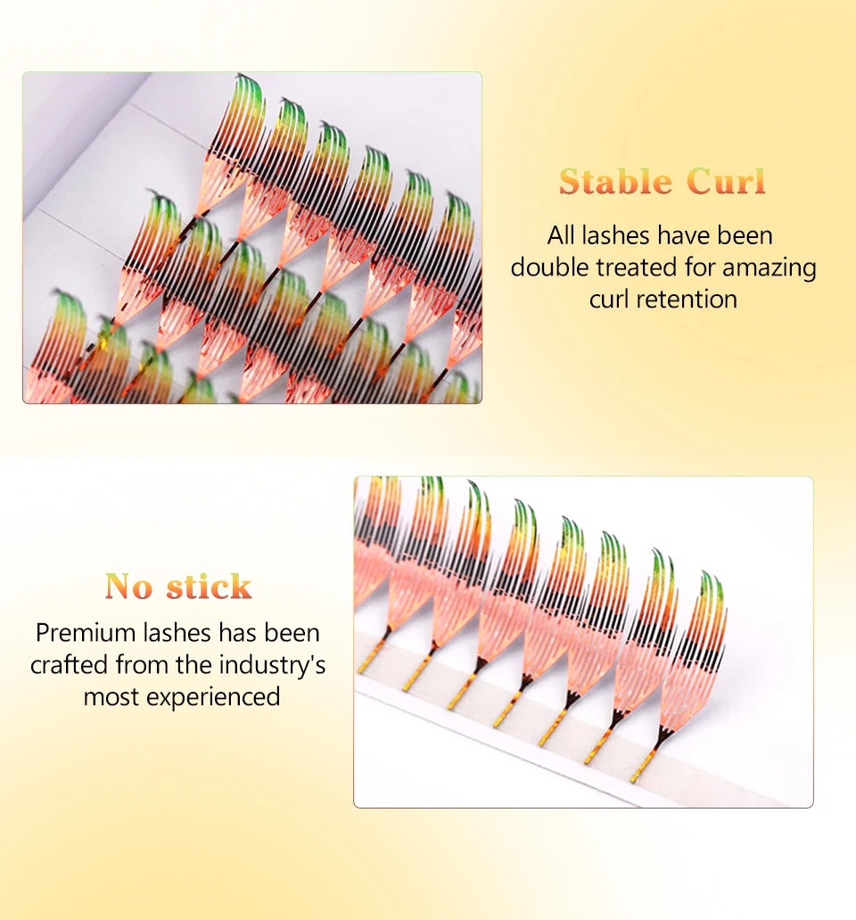 Nova moda de pestanas postiças brilhantes com efeito de espiral, estilo manga, holográficas e coloridas, perfeitas para o Natal.