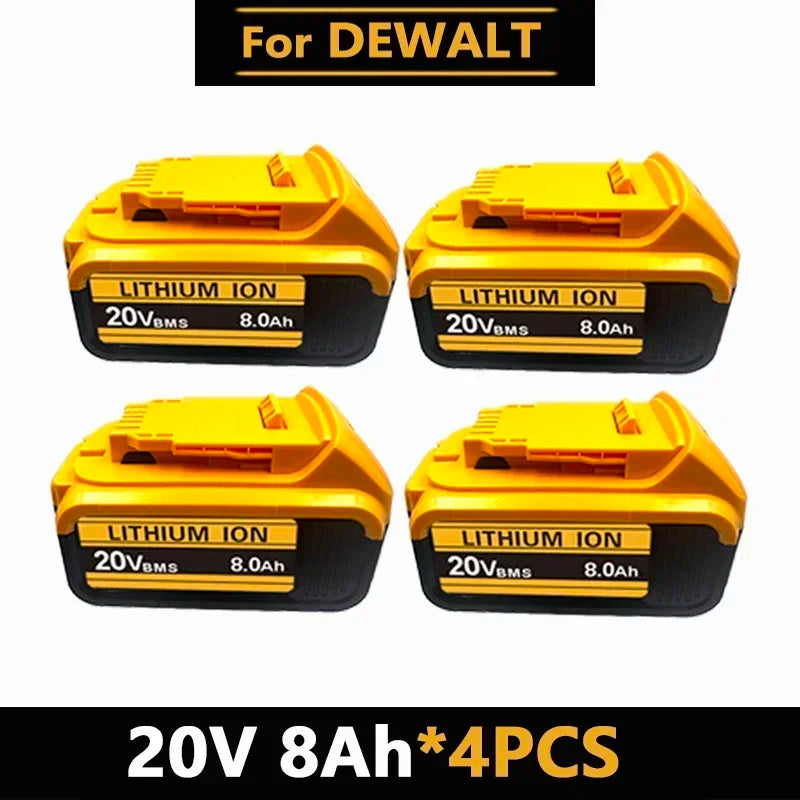 Baterias de iões de lítio DeWalt 18V 20V 20V 12Ah DCB203 Substituição da bateria de iões de lítio DCB206 DCB205 DCB204 DCB200 Ferramentas elétricas