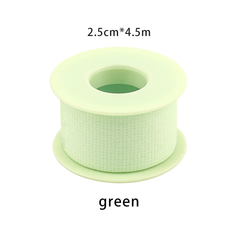 1 unidade de fita adesiva de silicone microporosa não tecida para pestanas, respirável, sensível e resistente, para aplicação debaixo dos olhos, ideal para extensão de pestanas e maquilhagem.