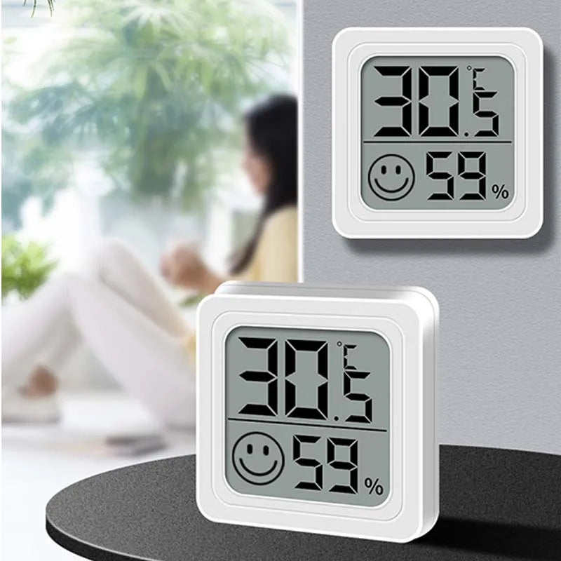 Termómetro e Higrómetro Digital LCD Eletrónico para Ambientes Interiores com Sensor de Medição de Temperatura e Humidade