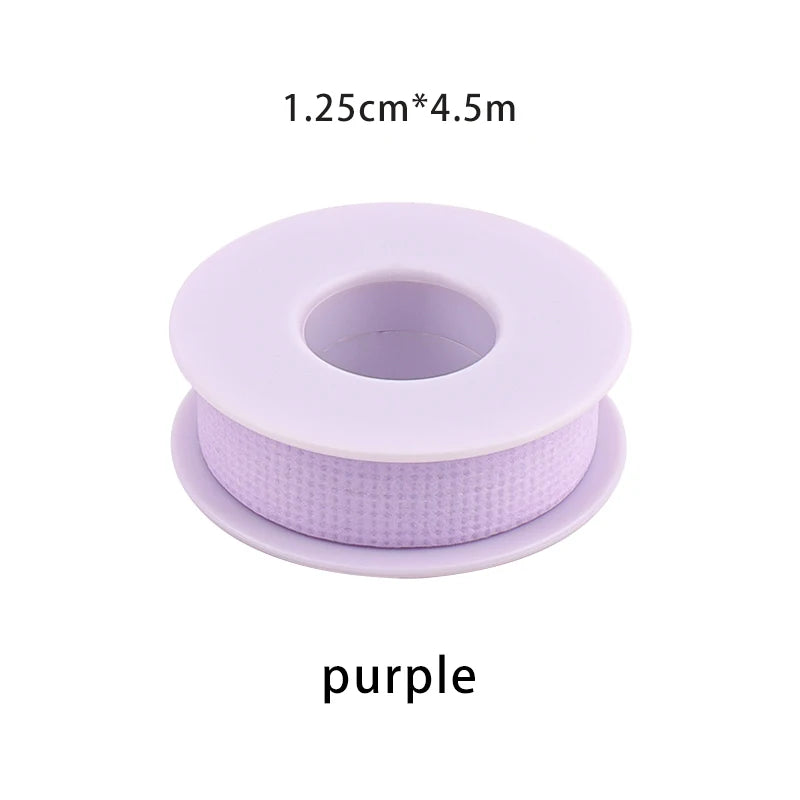 1 unidade de fita adesiva de silicone microporosa não tecida para pestanas, respirável, sensível e resistente, para aplicação debaixo dos olhos, ideal para extensão de pestanas e maquilhagem.