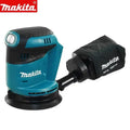 Lixadora orbital aleatória sem fios Makita DBO180Z 18V com bateria de iões de lítio recarregável para madeira, ideal para lixar e esmerilar.