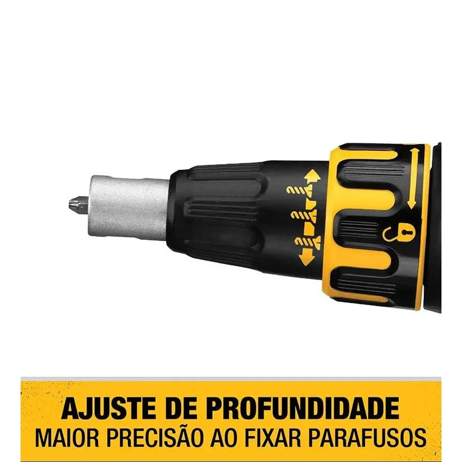 Aparafusadora sem fio DEWALT 1/2 peças para gesso cartonado, 20V, com rotação de 360° e acessório sem escovas (ferramenta sem bateria) DCF620N/DCF6202