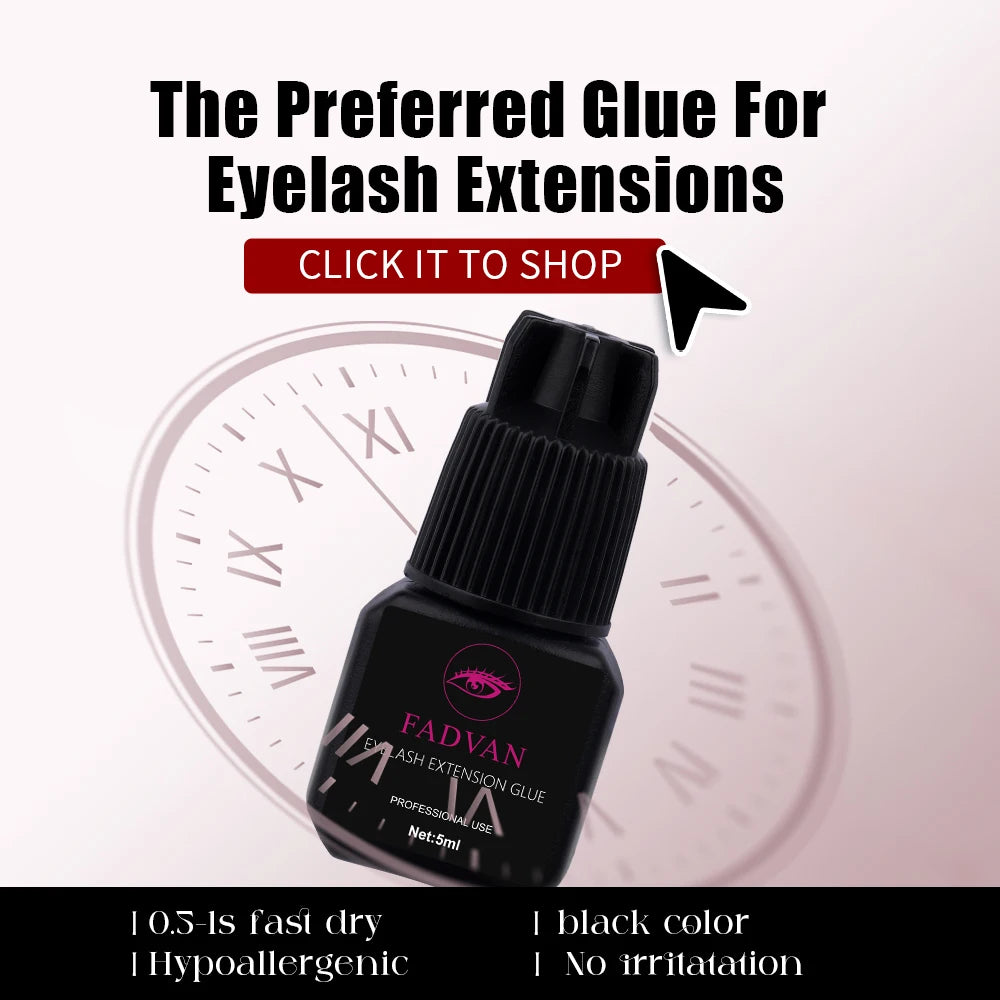 Pestanas postiças Fadvan em forma de U, com pontas espigadas em forma de flor paralela YY, ideais para cosplay. Pestanas 2D YY com volume pré-fabricado.