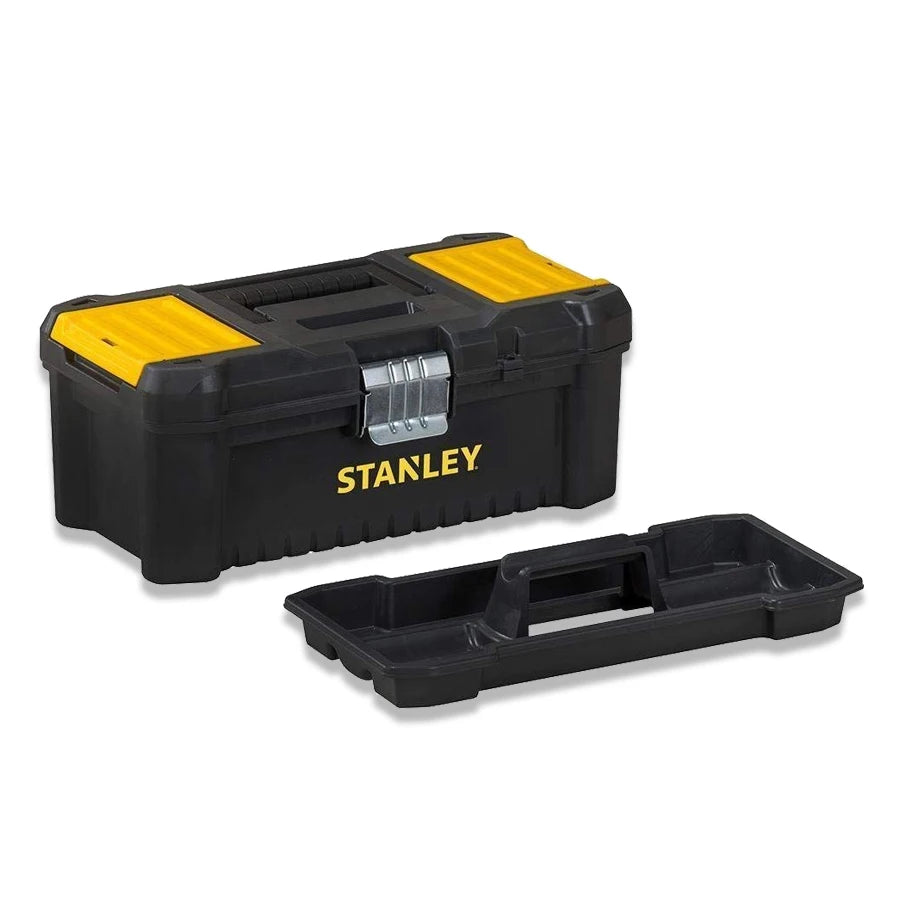 Caixa de ferramentas STANLEY "Essential" 320*188*132mm com fechos metálicos - Estojo para armazenamento de ferramentas STST1-75515
