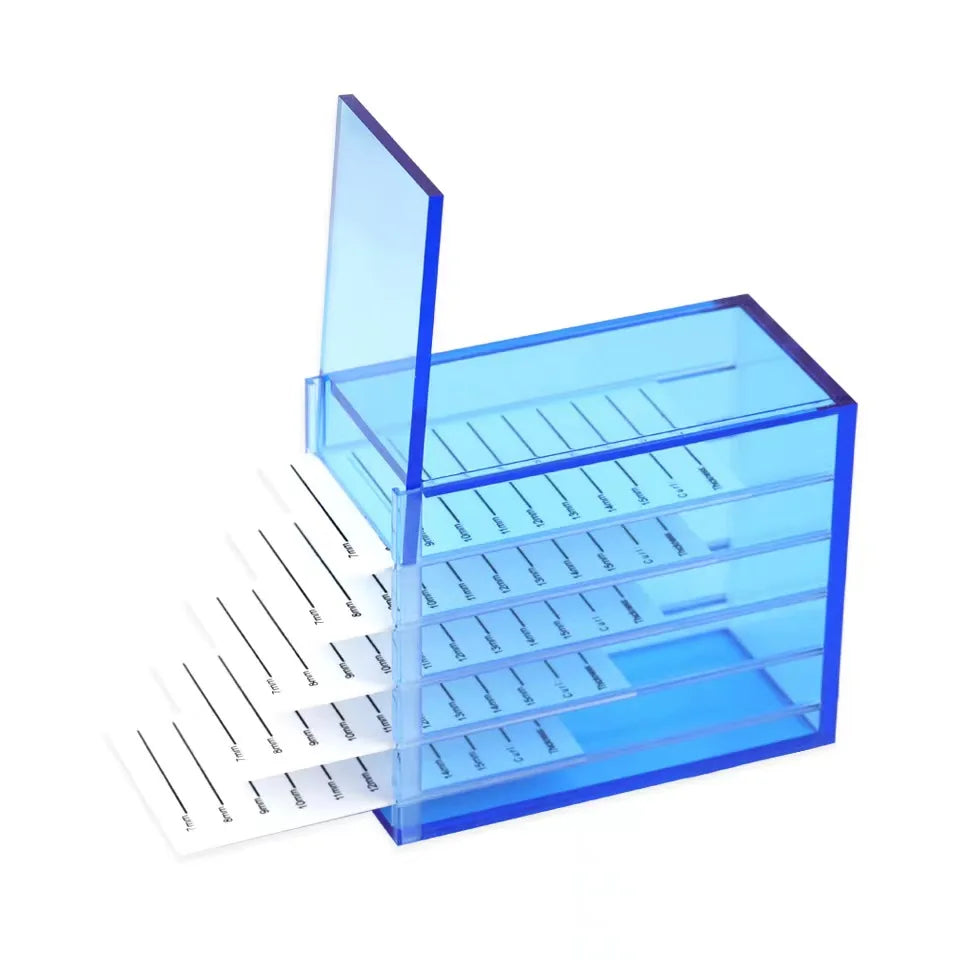 Caixa para pestanas postiças com 5 camadas, em acrílico, suporte para pestanas individuais, expositor para cola de extensão de pestanas e ferramenta de maquilhagem.