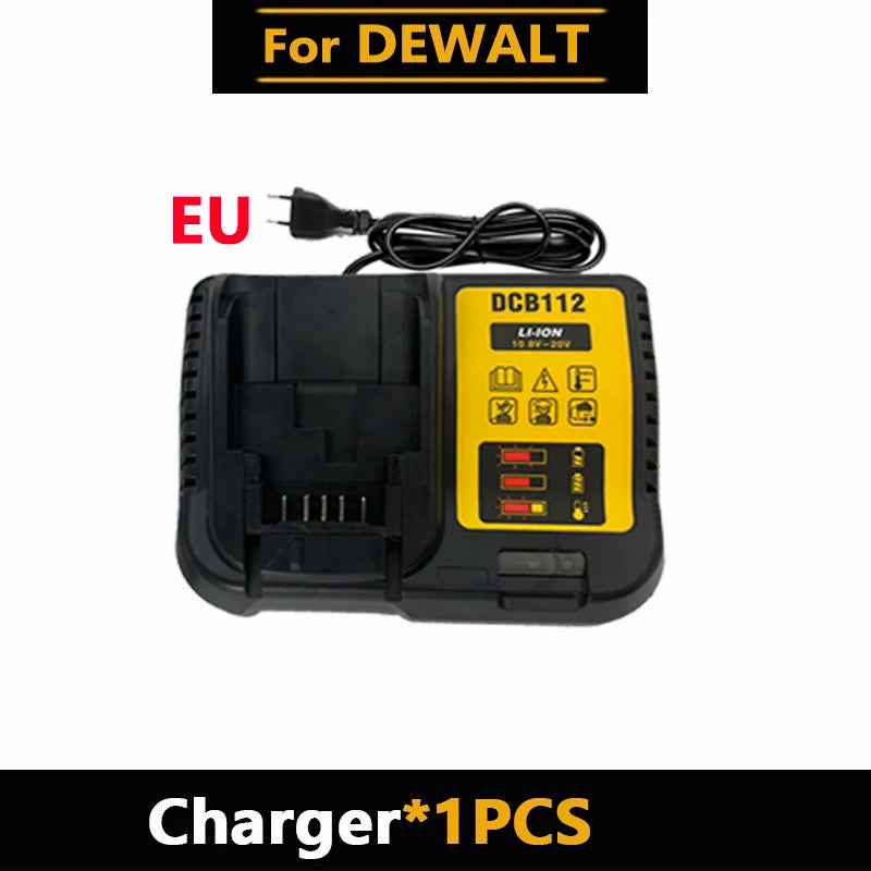 Baterias de iões de lítio DeWalt 18V 20V 20V 12Ah DCB203 Substituição da bateria de iões de lítio DCB206 DCB205 DCB204 DCB200 Ferramentas elétricas
