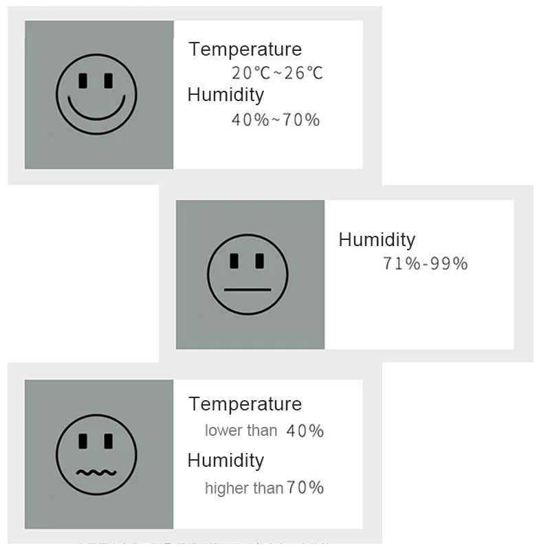 Termómetro e Higrómetro Digital LCD Eletrónico para Ambientes Interiores com Sensor de Medição de Temperatura e Humidade