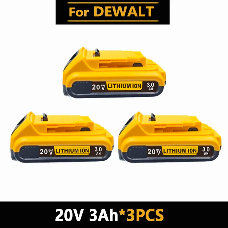 Baterias de iões de lítio DeWalt 18V 20V 20V 12Ah DCB203 Substituição da bateria de iões de lítio DCB206 DCB205 DCB204 DCB200 Ferramentas elétricas