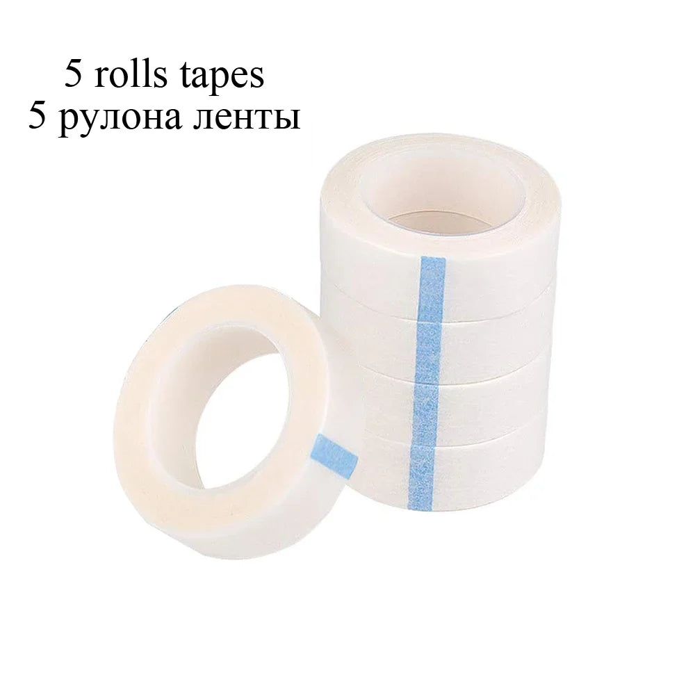 Fita adesiva médica respirável para extensão de pestanas, aplicação de pestanas postiças, cola para pálpebras, 5 unidades (60 unidades)