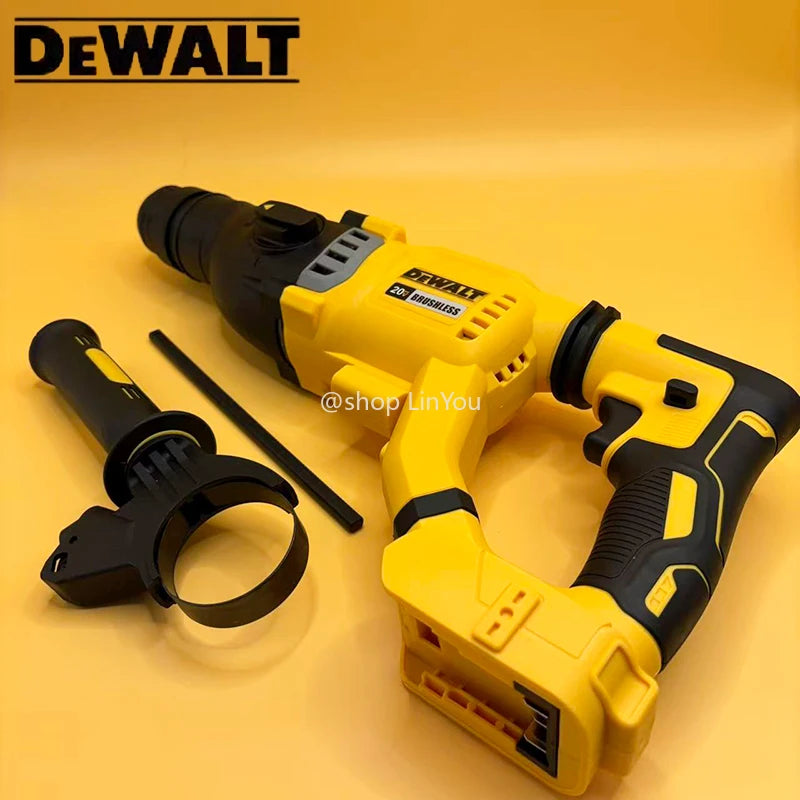 Martelo de impacto sem fios DEWALT DCH263 20V sem escovas com ponta SDS PLUS e cabo em D para perfuração de paredes e betão.