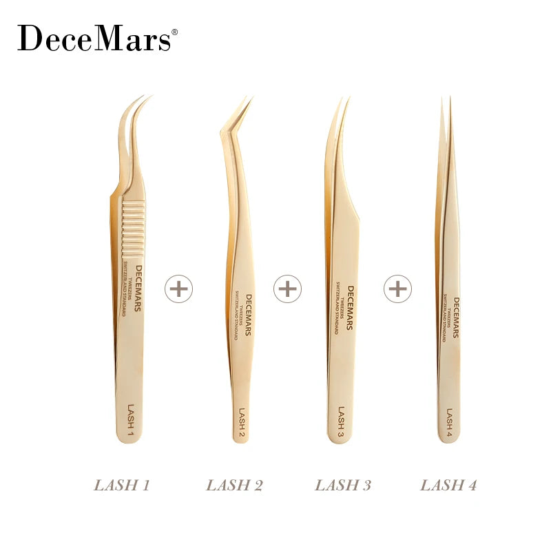 Kit de pinças para extensão de pestanas DeceMars