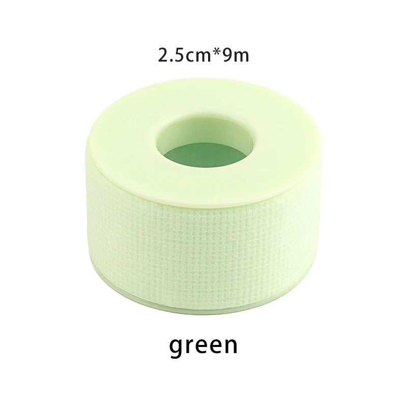 1 unidade de fita adesiva de silicone microporosa não tecida para pestanas, respirável, sensível e resistente, para aplicação debaixo dos olhos, ideal para extensão de pestanas e maquilhagem.