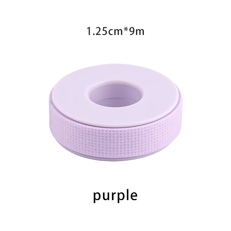1 unidade de fita adesiva de silicone microporosa não tecida para pestanas, respirável, sensível e resistente, para aplicação debaixo dos olhos, ideal para extensão de pestanas e maquilhagem.