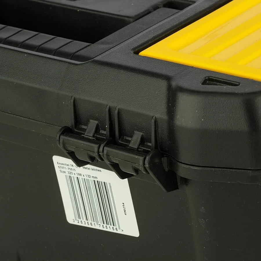 Caixa de ferramentas STANLEY "Essential" 320*188*132mm com fechos metálicos - Estojo para armazenamento de ferramentas STST1-75515