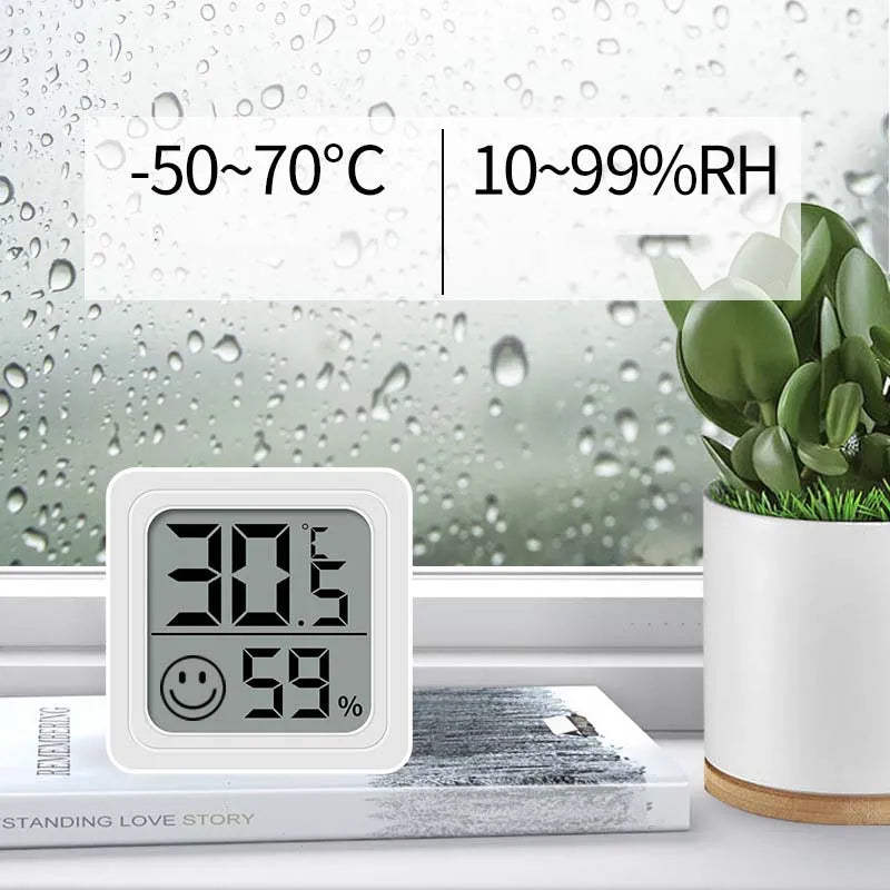 Termómetro e Higrómetro Digital LCD Eletrónico para Ambientes Interiores com Sensor de Medição de Temperatura e Humidade