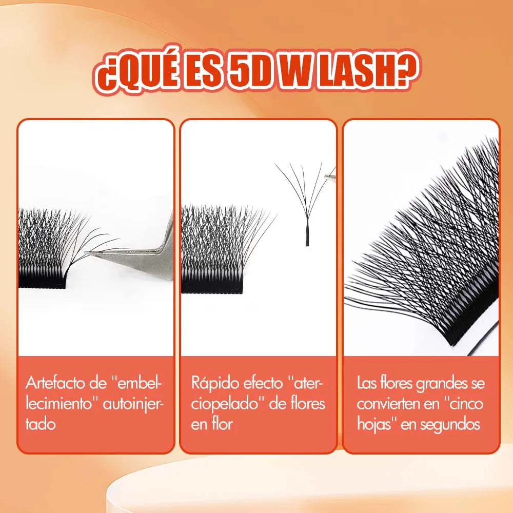 Pestanas postiças FADVAN em formato W, 2D, 3D, 4D, 5D, 6D, 7D e 8D, volume brasileiro, naturais e suaves, em formato YY.