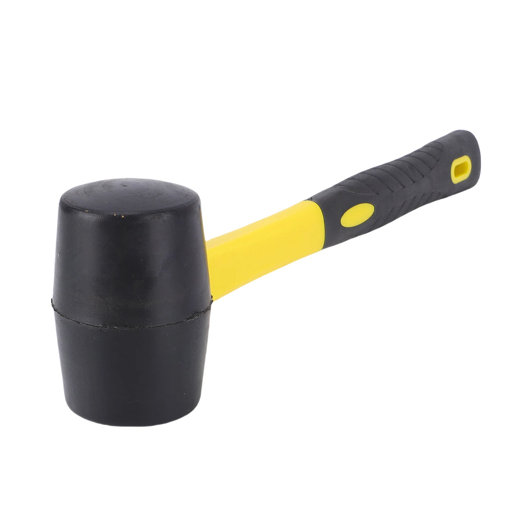 Martelo de borracha durável para campismo, pavimentos, estacas de tenda, trabalhos em madeira, golpes suaves sem danificar, ergonómico.
