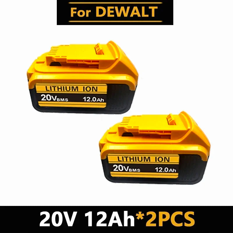 Baterias de iões de lítio DeWalt 18V 20V 20V 12Ah DCB203 Substituição da bateria de iões de lítio DCB206 DCB205 DCB204 DCB200 Ferramentas elétricas