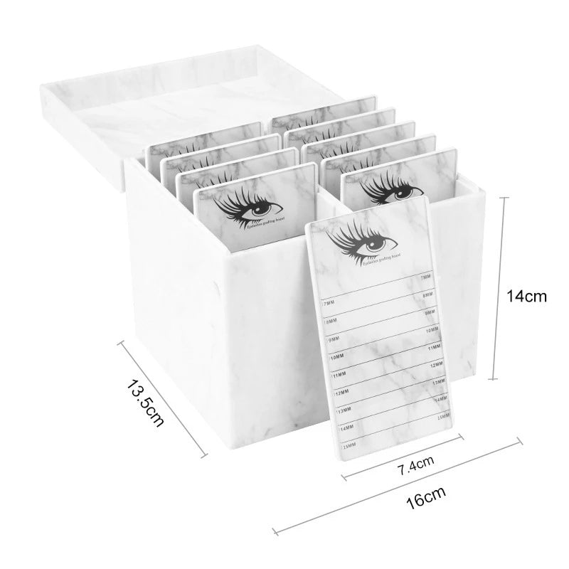 Caixa para pestanas postiças com 5 camadas, em acrílico, suporte para pestanas individuais, expositor para cola de extensão de pestanas e ferramenta de maquilhagem.