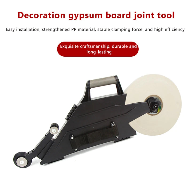 Ferramenta de aplicação de fita para gesso cartonado, modelo banjo, para juntas de placas de gesso, com roda reversível para cantos interiores, dispensadora para reparações em gesso cartonado.