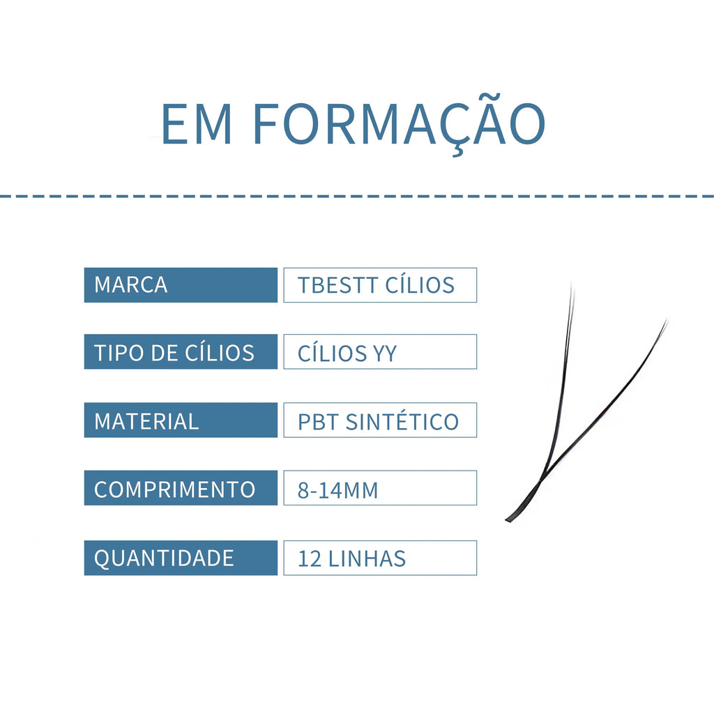 Extensões de pestanas postiças TBestt Matte Black 5D em formato W, volume pré-fabricado, efeito natural.