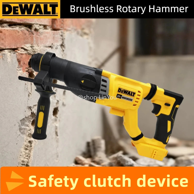 Martelo de impacto sem fios DEWALT DCH263 20V sem escovas com ponta SDS PLUS e cabo em D para perfuração de paredes e betão.