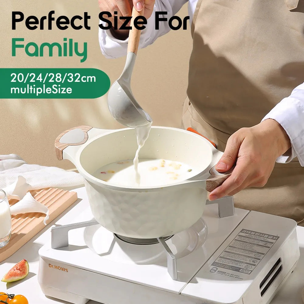 Conjunto de panelas e frigideiras antiaderentes, 10 peças, conjunto de panelas, panela de chef com protetores de panela, seguro para máquina de lavar louça