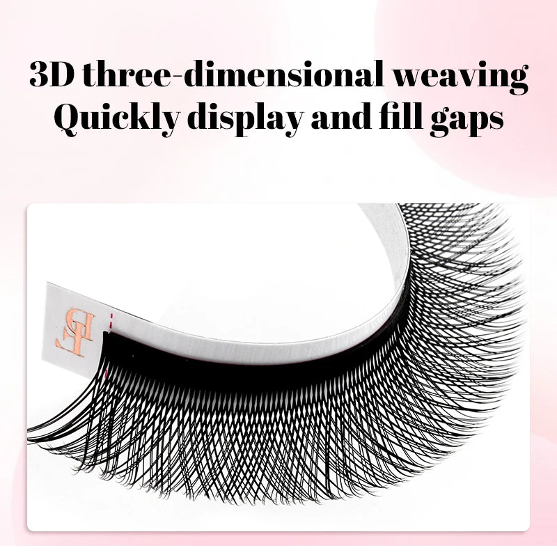 Extensão de pestanas FADVAN YY Shape 2D/3D Faux Mink L+/L/LU(M)/C/D/DD 8-15mm Preto/Castanho, Pestanas postiças pré-fabricadas com ponta dividida