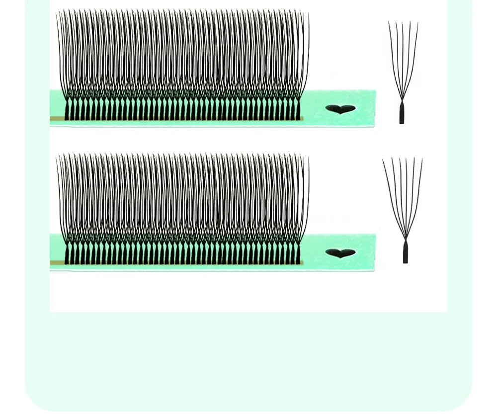 Extensão de pestanas DIYDAY estilo U 3D 4D 5D 6D, feitas à mão com fibra BASF PBT.