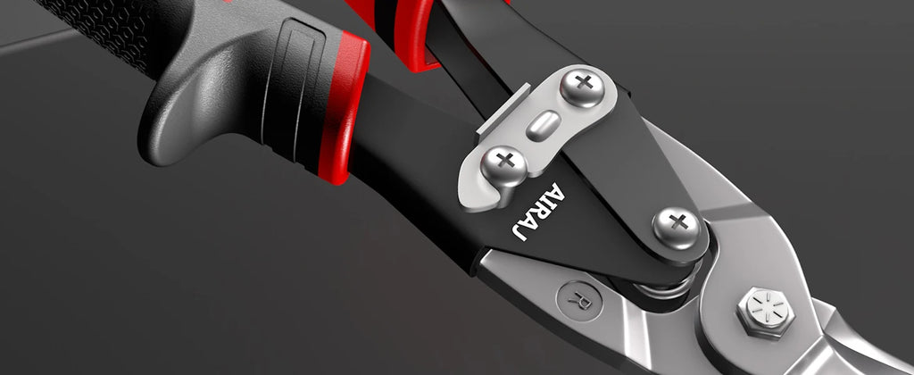 Tesoura de Aviação AIRAJ para Corte de Chapa, Cortador Multidirecional, Ferramenta Manual Industrial Profissional