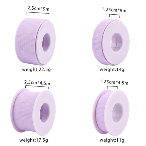 1 unidade de fita adesiva de silicone microporosa não tecida para pestanas, respirável, sensível e resistente, para aplicação debaixo dos olhos, ideal para extensão de pestanas e maquilhagem.