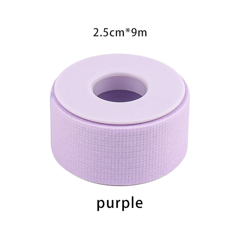 1 unidade de fita adesiva de silicone microporosa não tecida para pestanas, respirável, sensível e resistente, para aplicação debaixo dos olhos, ideal para extensão de pestanas e maquilhagem.