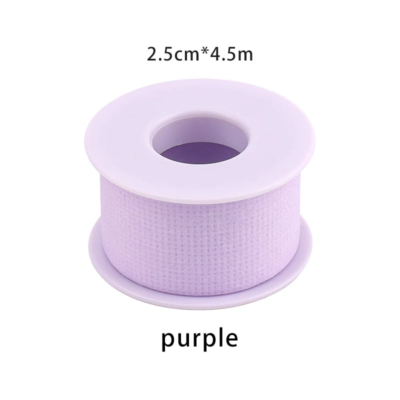 1 unidade de fita adesiva de silicone microporosa não tecida para pestanas, respirável, sensível e resistente, para aplicação debaixo dos olhos, ideal para extensão de pestanas e maquilhagem.