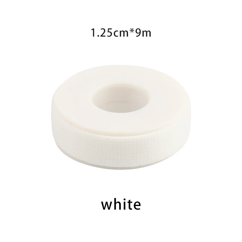 1 unidade de fita adesiva de silicone microporosa não tecida para pestanas, respirável, sensível e resistente, para aplicação debaixo dos olhos, ideal para extensão de pestanas e maquilhagem.