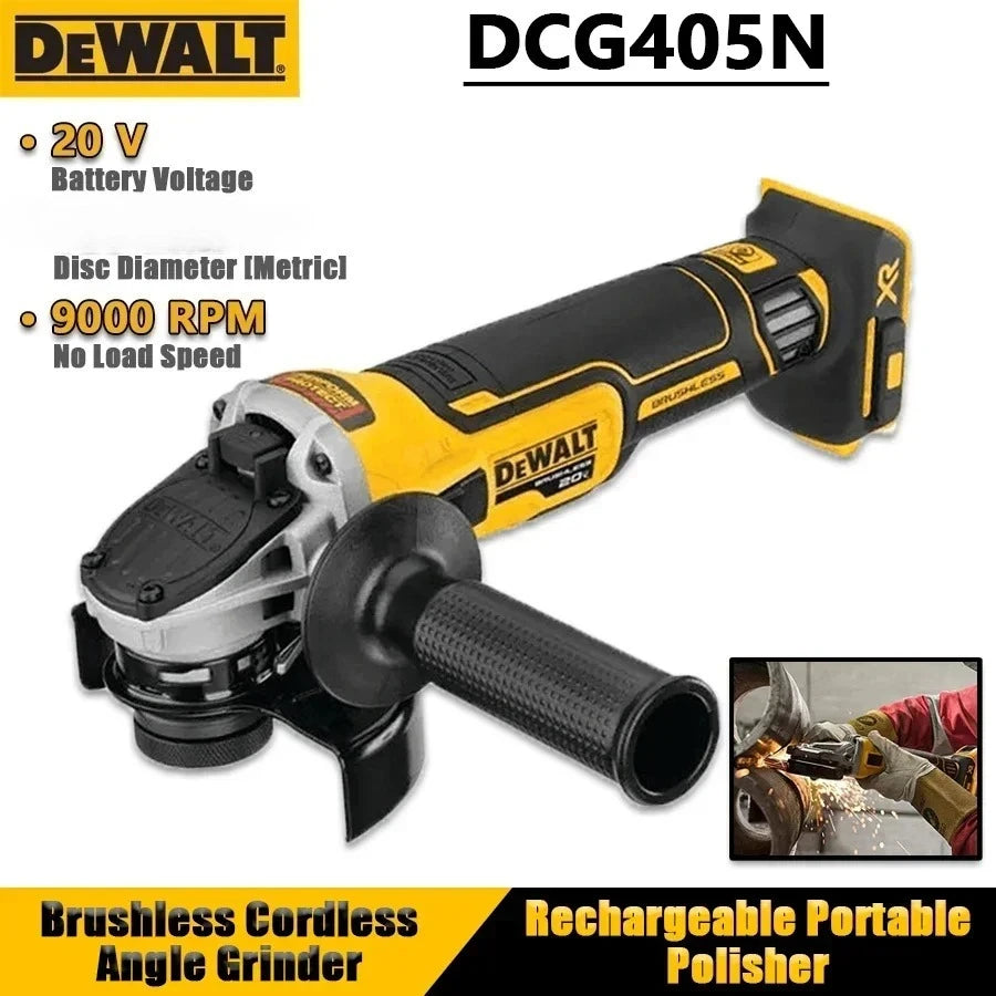 Rebarbadora sem fios DEWALT DCG405N 20V com motor sem escovas (ferramenta sem bateria)
