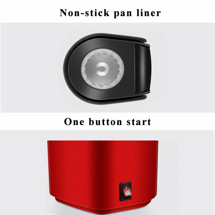 Mini Máquina de Pipoca Elétrica Totalmente Automática de Alta Taxa de Popping Air Popper para Cozinha Doméstica